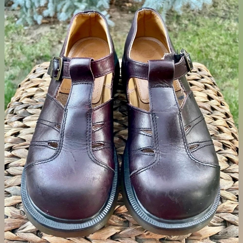 Vintage Y2K Dr Marten MIE Rare 8366 Chunky Platform T-strap Mary Jane Oxford Sz8